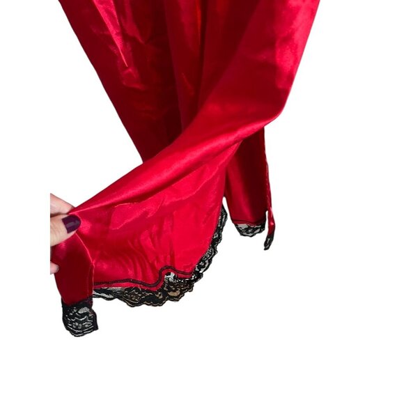 Retro Lace Tank Slip Dress M Red Babydoll Sexy Fairy Regency Romantic Vampire - Picture 4 of 12